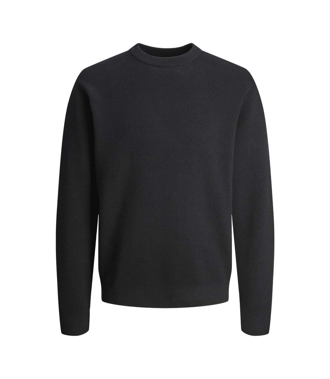 Pull noir homme jack & jones stitch-1