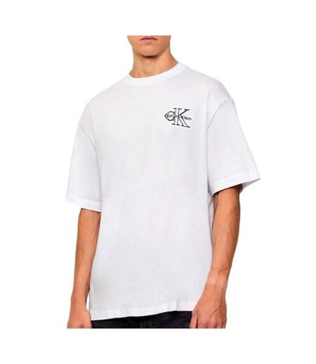 T-Shirt blanc homme calvin klein jeans monolog