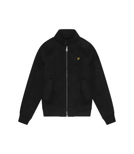 Mens wool harrington jacket jet black Lyle & Scott