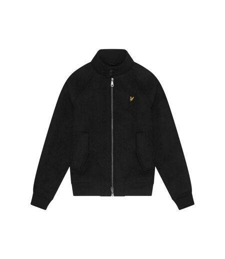 Mens wool harrington jacket jet black Lyle & Scott