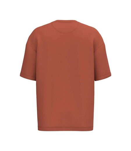 Mens French Terry T-shirt Burnt Brick Native Spirit