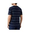 Maine Mens Broken Stripe Jacquard T-Shirt (Navy)