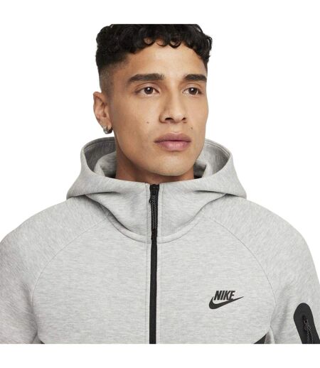 Veste À Capuche Motif/style Chevron Tech Homme Gris Chiné Chiné Nike