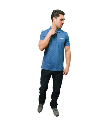 Mens Premium Aw24 Target Polo Shirt Dark Blue Navy Lambretta