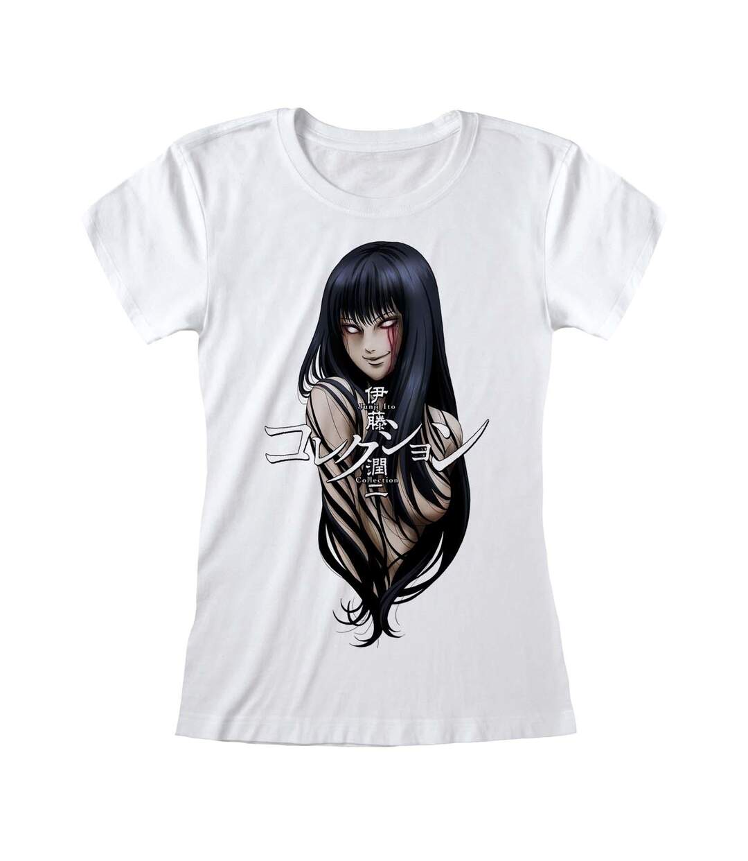 Junji-Ito - T-shirt - Femme (Blanc / Noir) - UTHE771-1