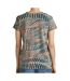 T-shirt orange femme all over print d21210-2