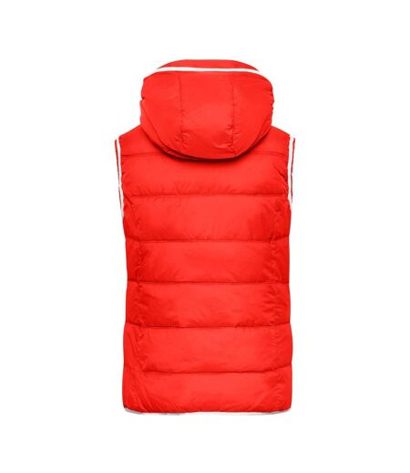 Veste Sans Manches Maritime Homme Rouge Blanc James And Nicholson