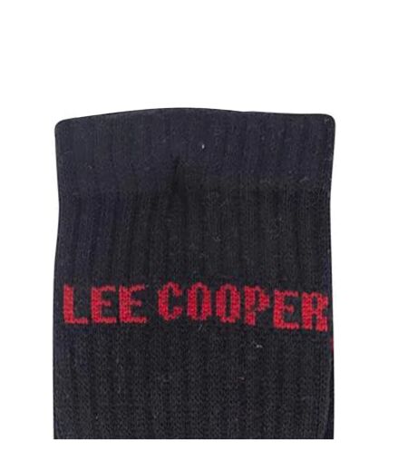 Pack of 5  Mens logo socks  black/red Lee Cooper