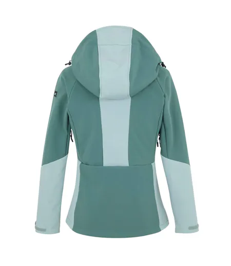 Veste Softshell Imperméable Et Cintrée Desoto Femme Turquoise Pastel Foncé Vert De Gris Regatta