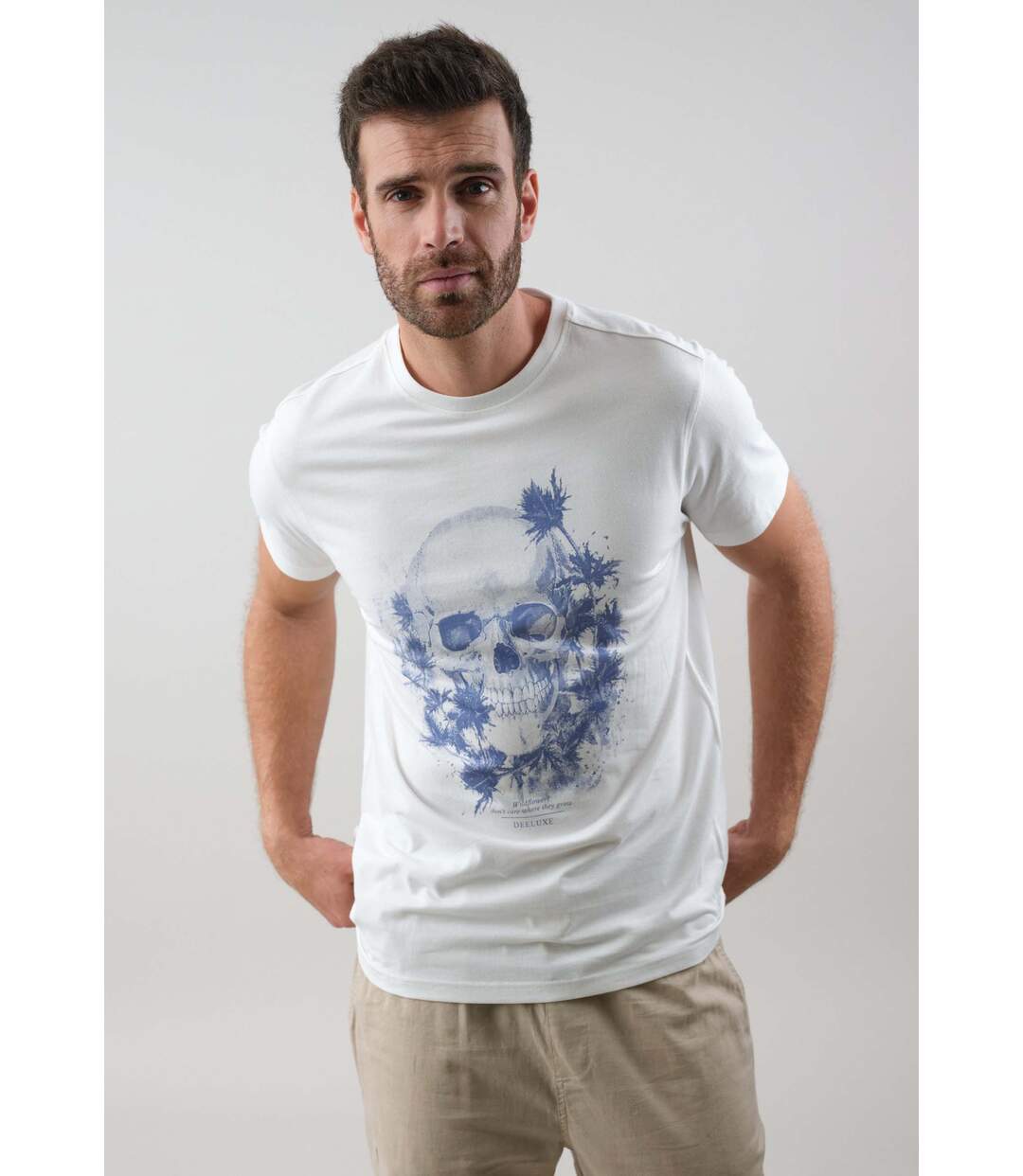 T-shirt homme avec tête de mort THISTLE-1