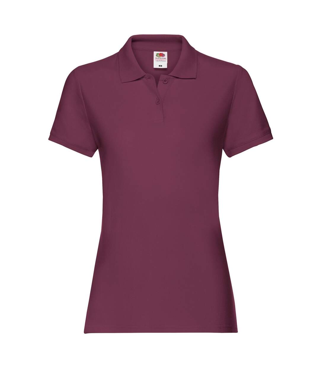 Polo Premium Femme Bordeaux Fruit Of The Loom-1