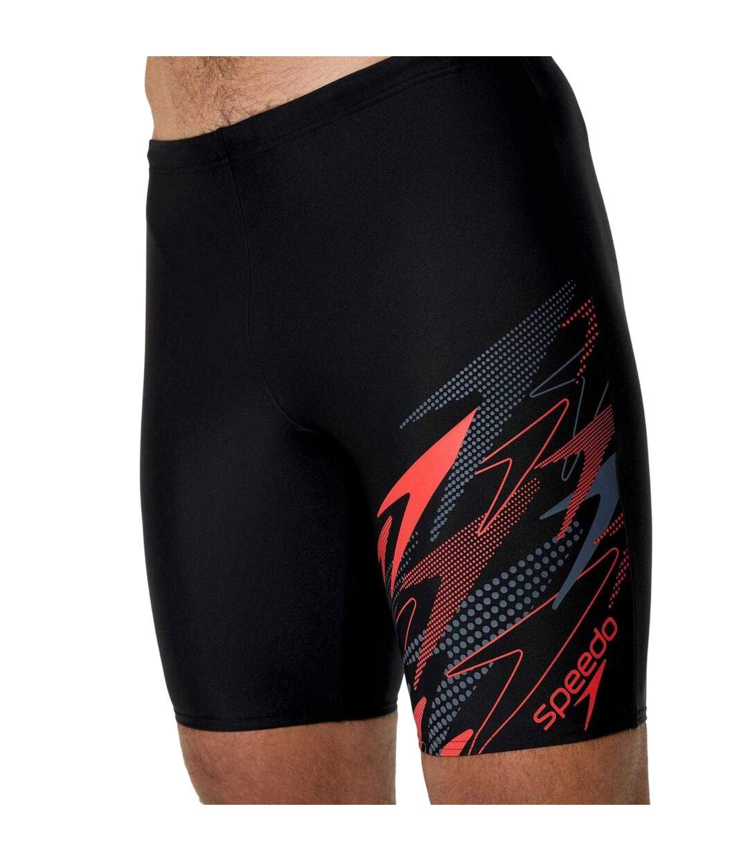 Jammer De Natation Motif/style Logo Medley Homme Noir Rouge Imprimé Speedo-2