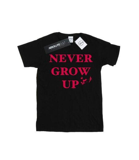 Disney Femme/Ladies Peter Pan Never Grow Up - T-shirt boyfriend en coton (Noir) - UTBI42465
