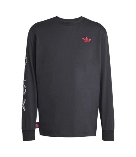 T-shirt Manches Longues Motif/style Ajax Amsterdam Homme Noir Adidas