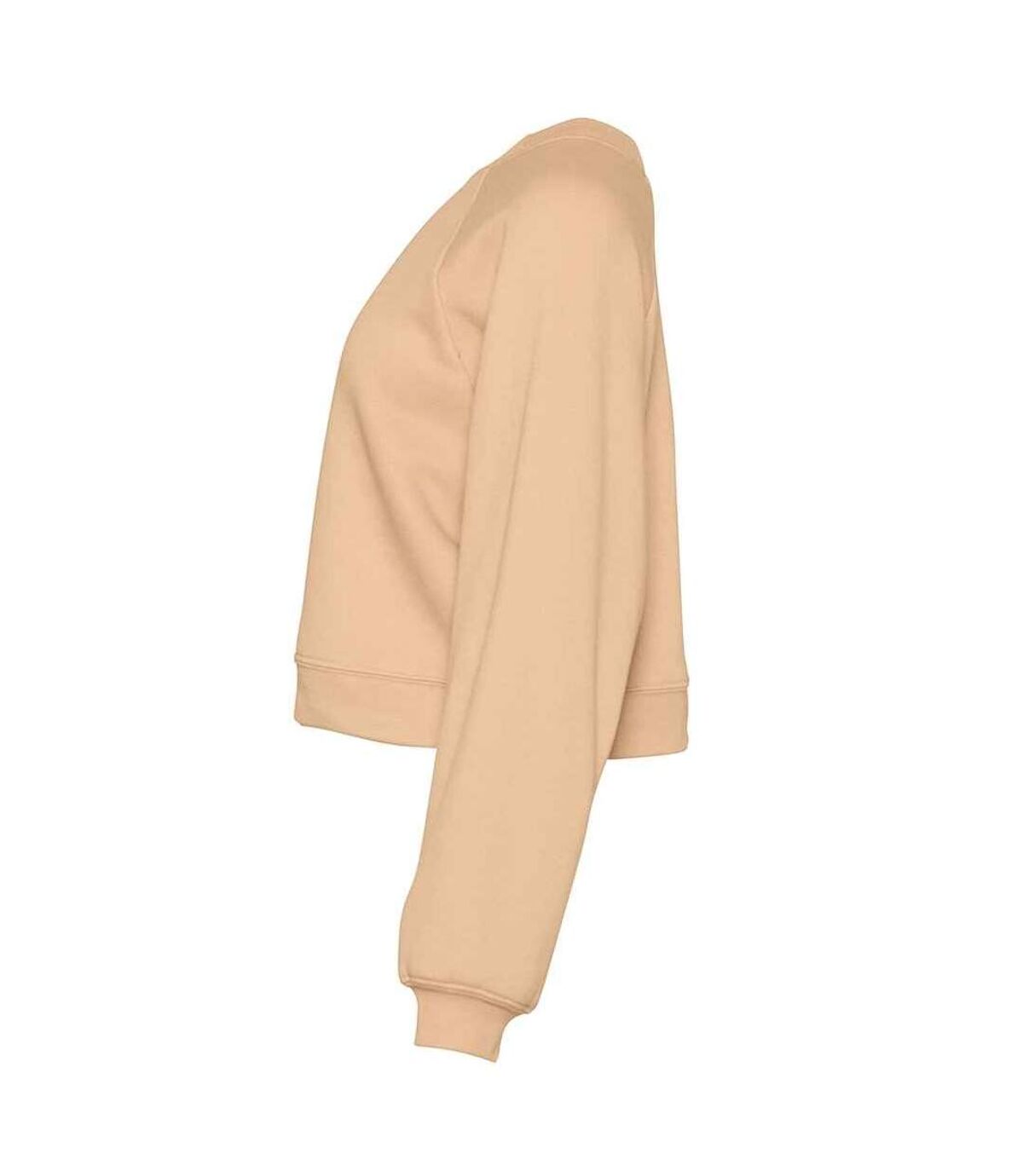 Bella + Canvas Womens/Ladies Raglan Crop Sweatshirt (Sand Heather)
