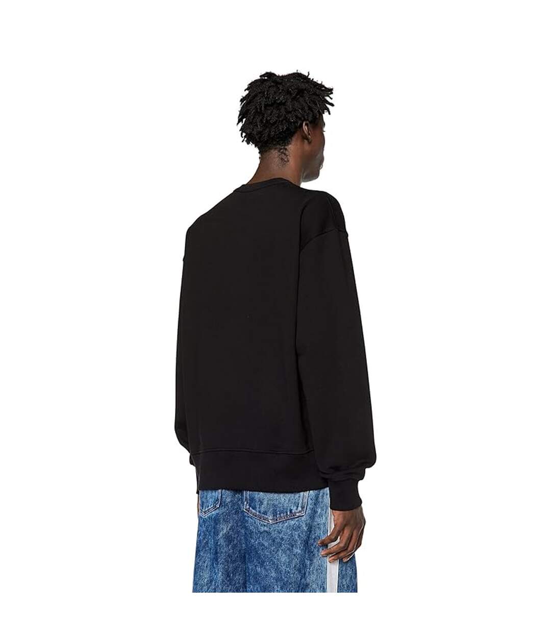 Unisex Adult Distorted Logo Sweatshirt Black Diesel-4