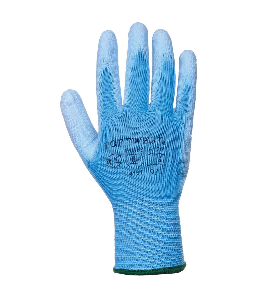 Pack of 2  Pu palm coated gloves a120 / workwear  xl blue Portwest