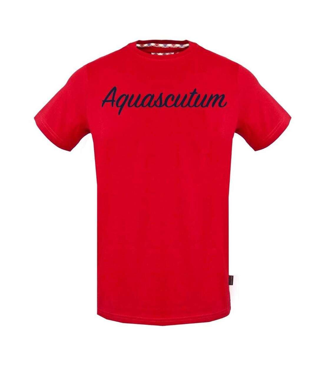 Mens Signature Logo T-shirt Red Aquascutum-1