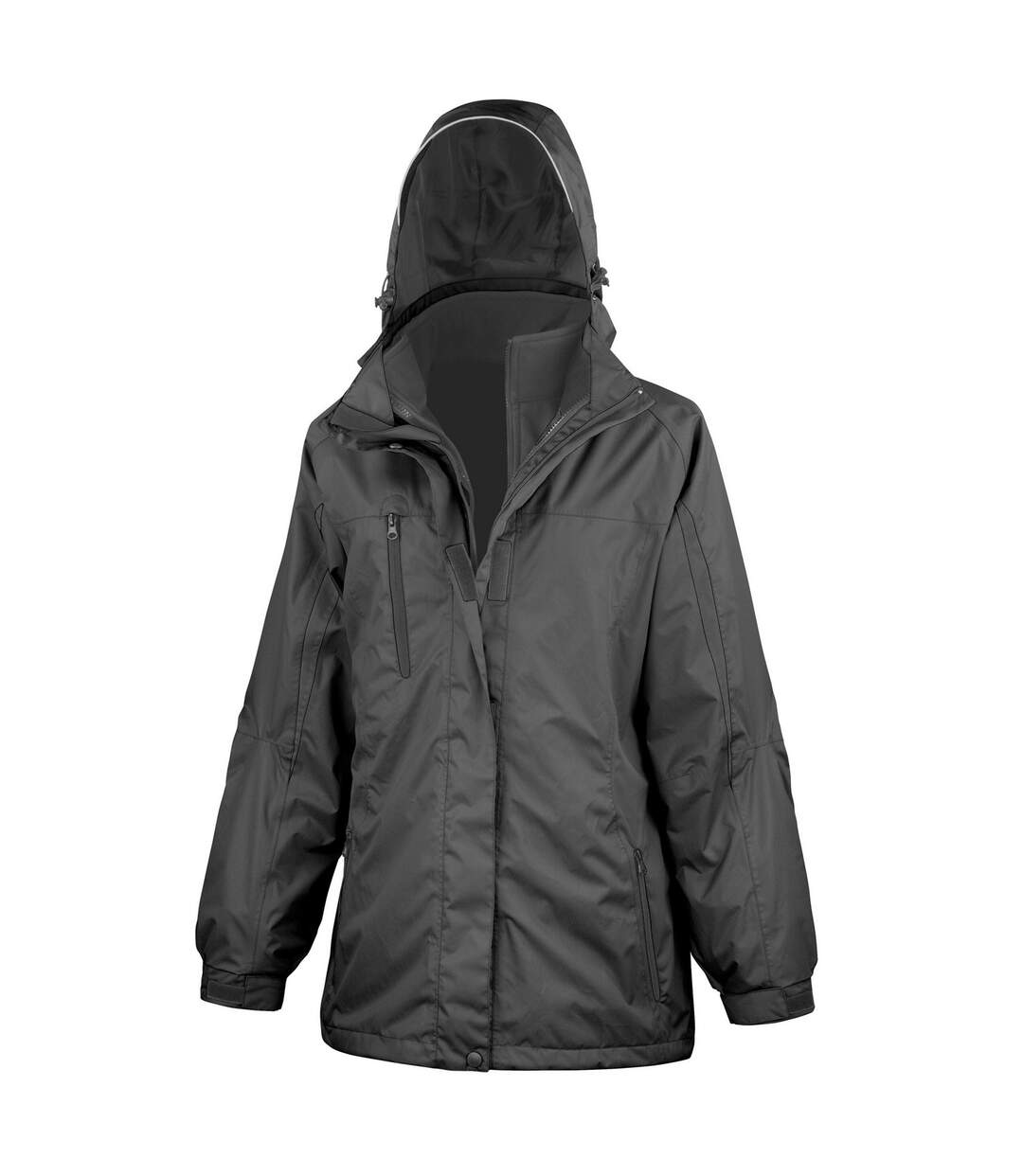 Womens/ladies journey 3 in 1 soft shell jacket black Result