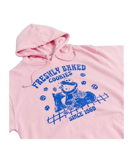 Sweat À Capuche Motif/style Cookie Freshly Baked Adulte Rose Sesame Street