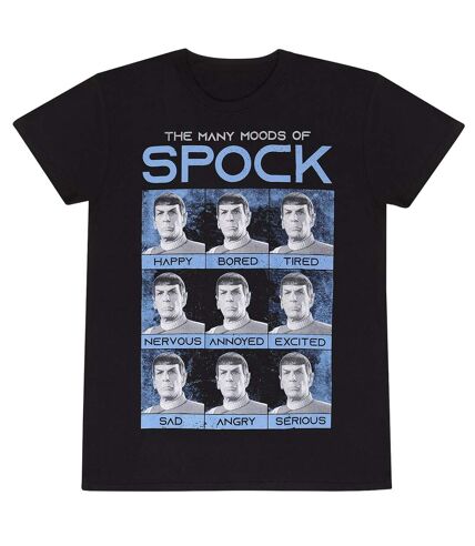 Star Trek Unisex Adult Many Moods Of Spock T-Shirt (Black)