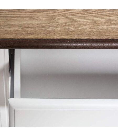 Console design bois Solen - L. 110 x H. 85 cm - Blanc