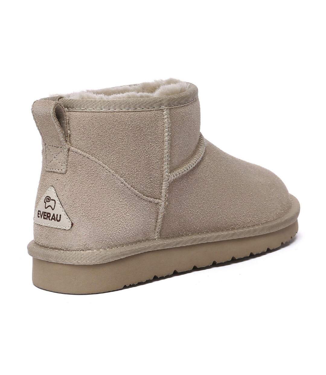 Womens/ladies Finch Ultra Classic Cow Suede Mini Boots Sand EverAu-2
