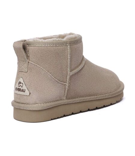 Womens/ladies Finch Ultra Classic Cow Suede Mini Boots Sand EverAu