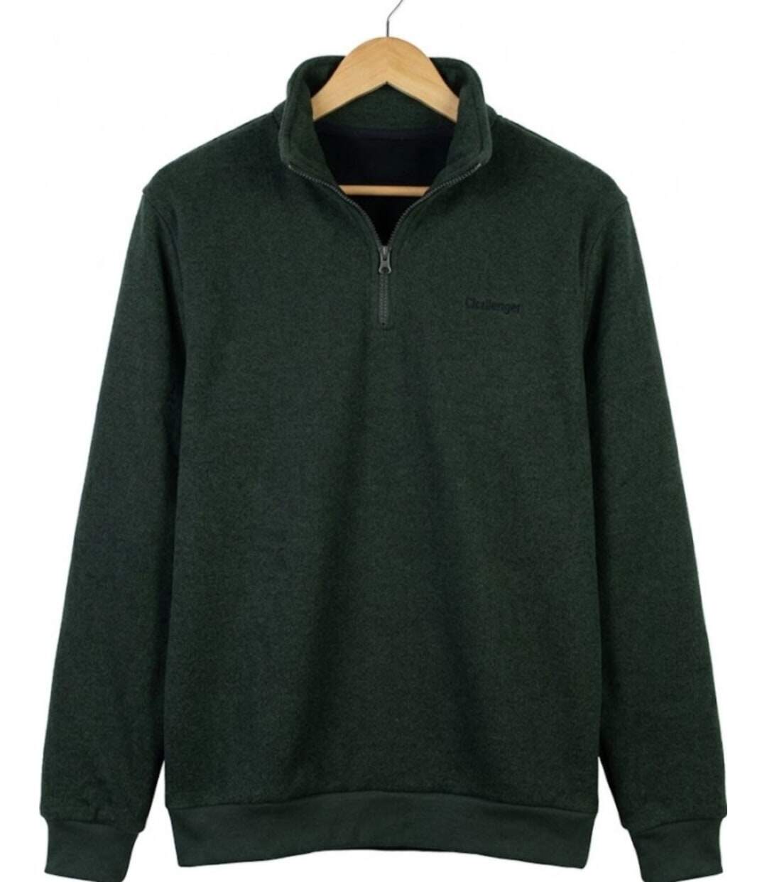 CHALLENGER CHARLY3 — Sweat polaire kaki chiné : style outdoor et confort douillet-2