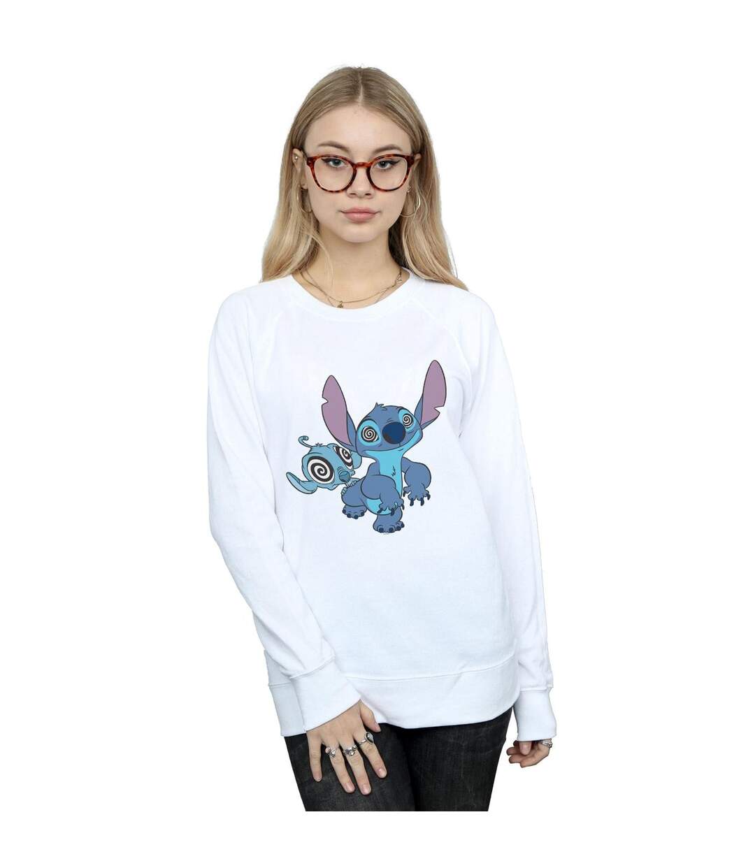 Disney - Sweat LILO AND STITCH HYPNOTIZED - Femme (Blanc) - UTBI13123-2