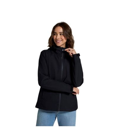 Womens/ladies Elements Waterproof Jacket Jet Black Animal