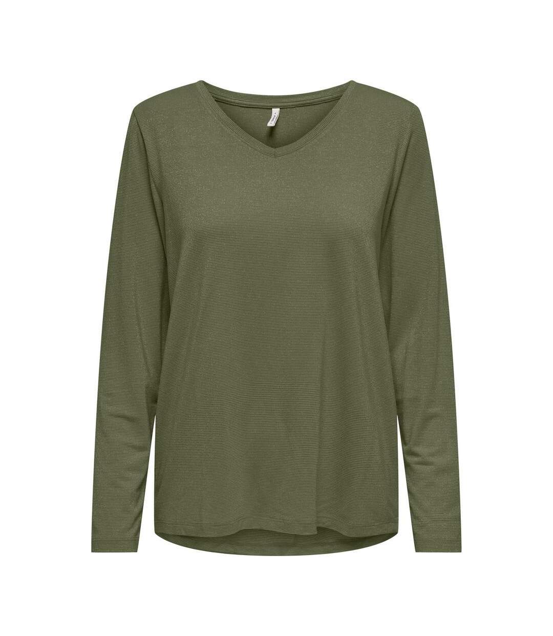 T-shirt kaki femme only harly ml-1