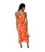 Robe Mi-longue Motif/style Imprimé Girafe Femme Orange AX Paris-3