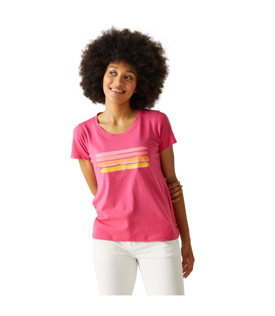 T-shirt filandra femme rose vif Regatta-4