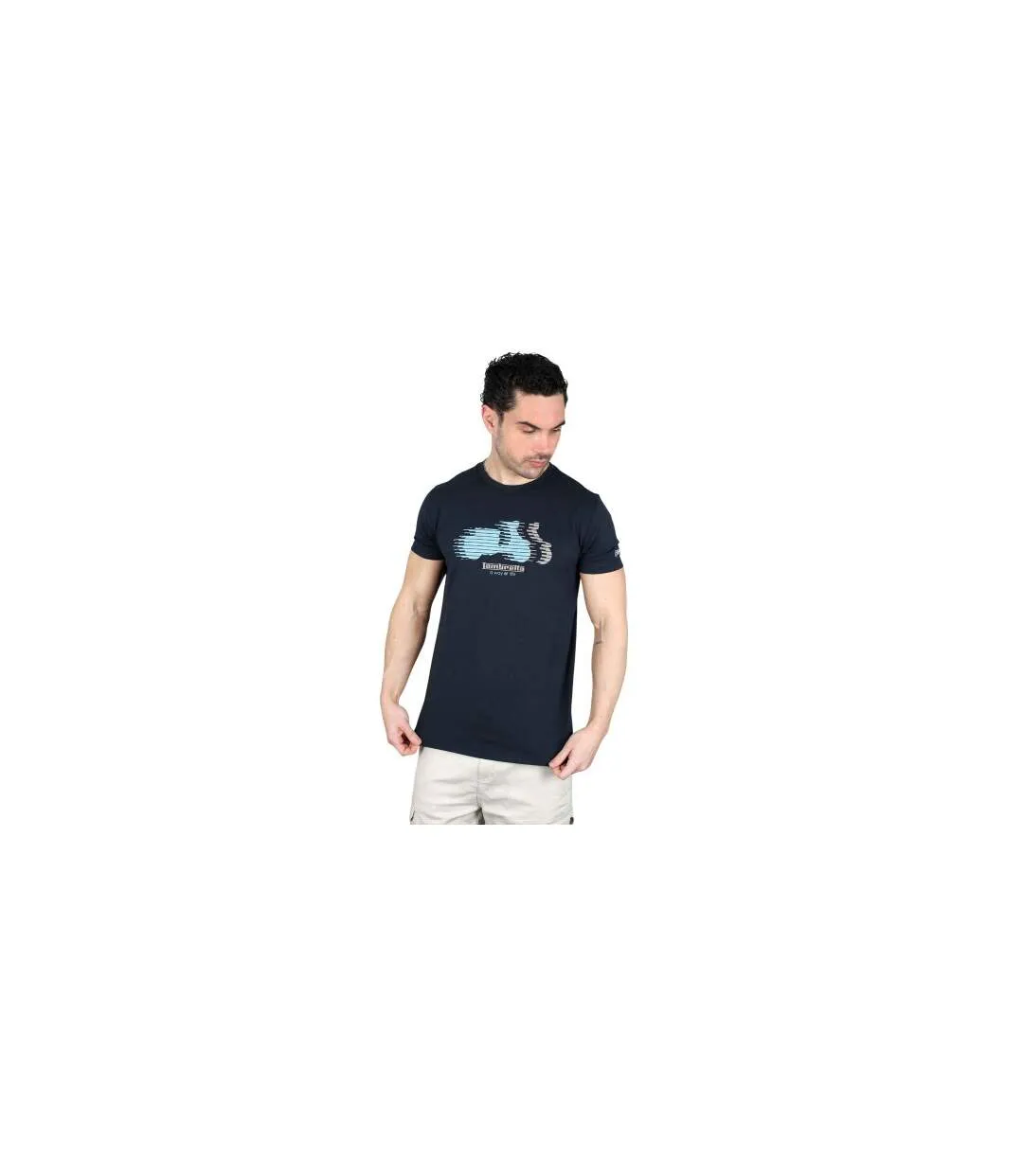 Mens Scooter Blur T-shirt Navy Lambretta-1