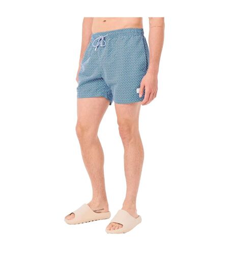 Short De Bain Motif/style Géométrique Homme Bleu Boss