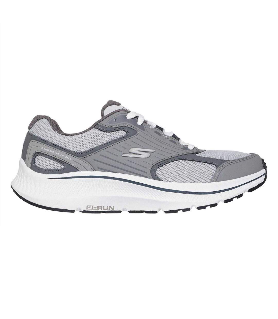 Mens Run Consistent 2.0 Shoes Grey White Skechers-1