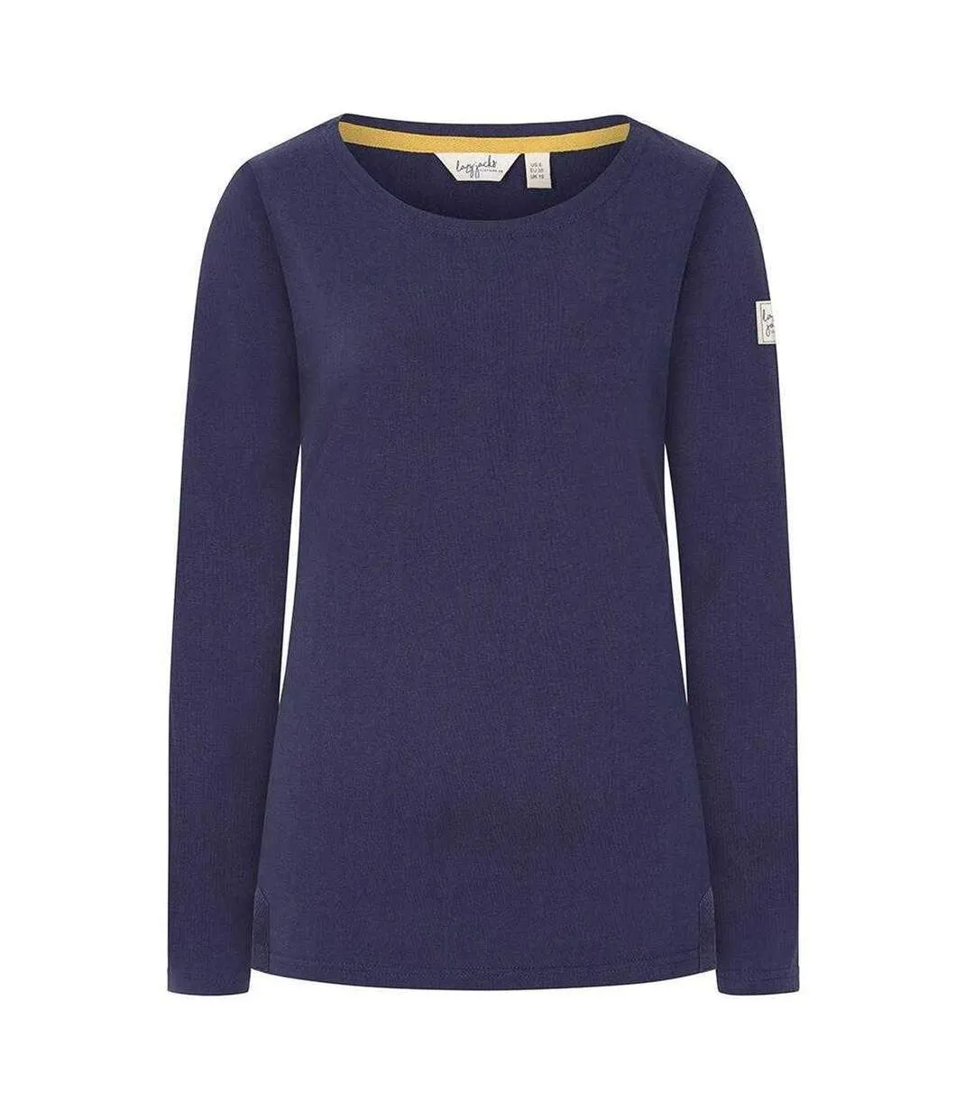 Womens/ladies Plain Breton Top Twilight Lazy Jacks-1