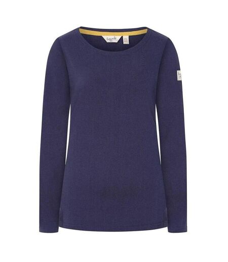 Womens/ladies Plain Breton Top Twilight Lazy Jacks