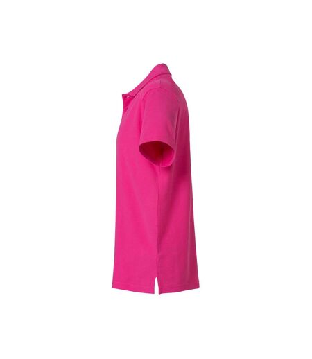 Mens Basic Polo Shirt Bright Cerise Clique