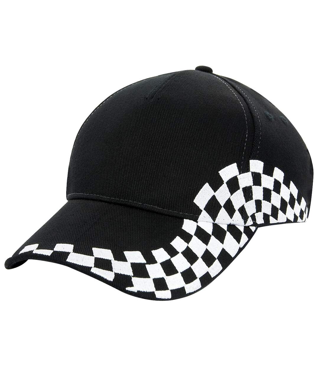 Beechfield Unisex Grand Prix Baseball Cap (Black) - UTRW221-3