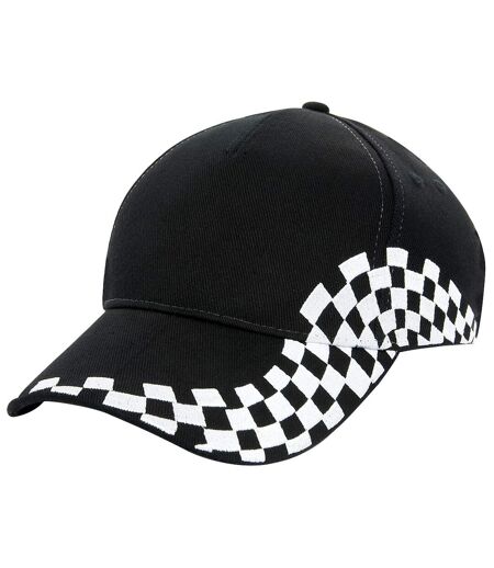 Lot de 2  casquettes à carreaux adulte noir Beechfield