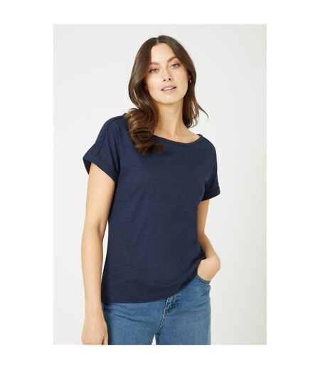 Maine Womens/Ladies Essential Slub T-Shirt (Black) - UTDH6299