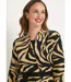 Gilet long jacquard peau de bête bord à bord-4