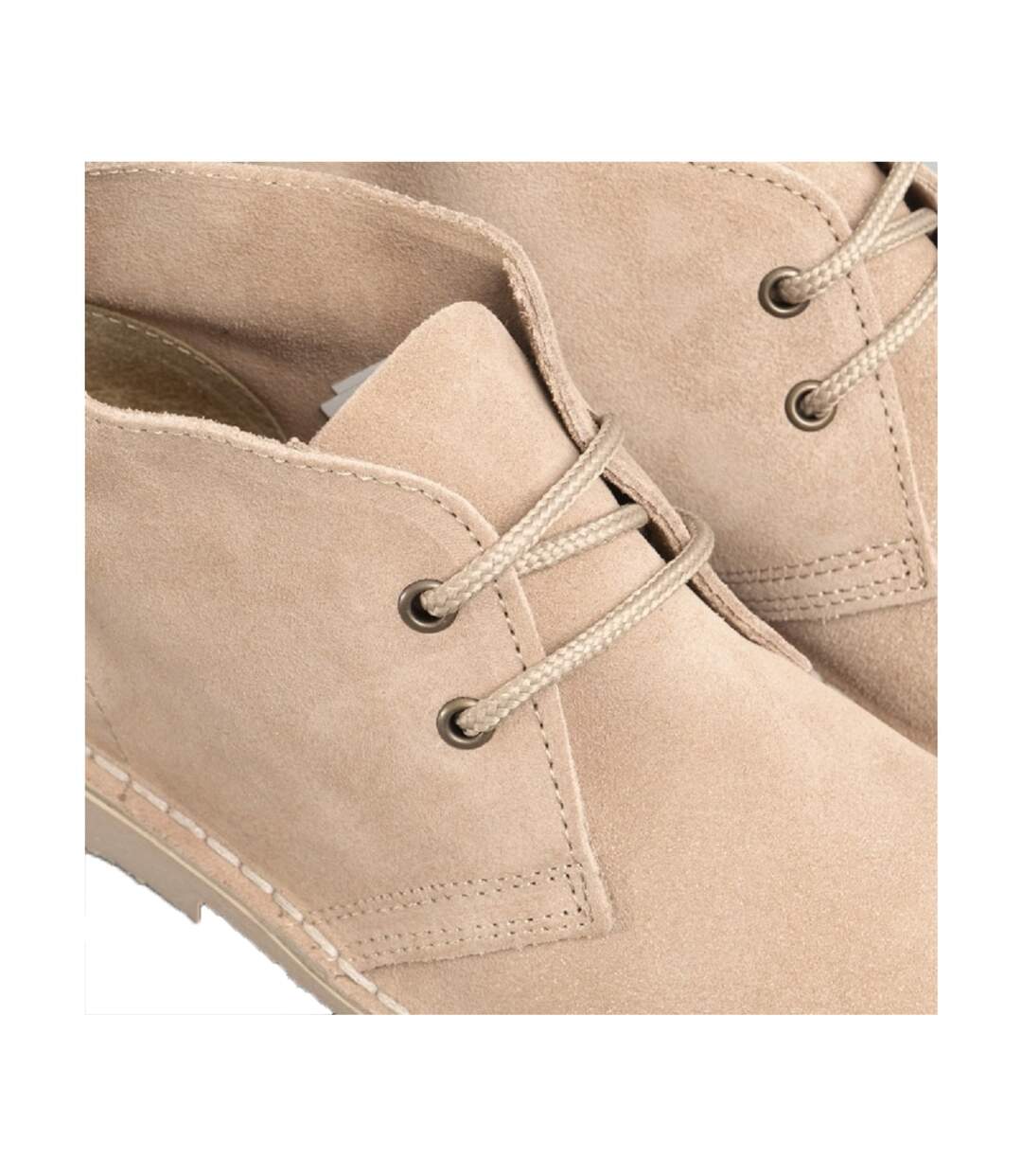 Bottines en cuir suédé femme taupe clair Roamers-4