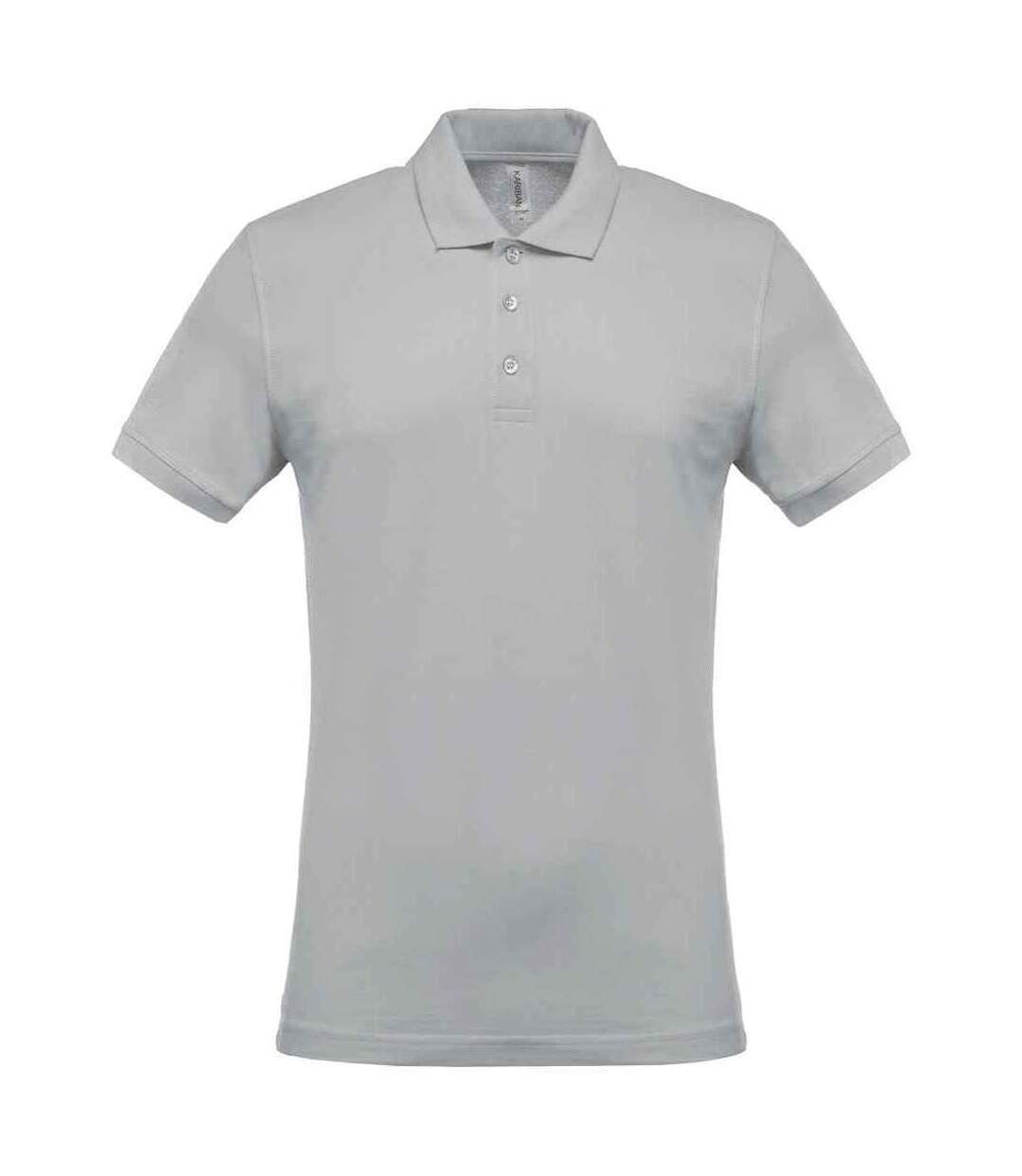 Mens Pique Polo Shirt Snow Grey Kariban-1