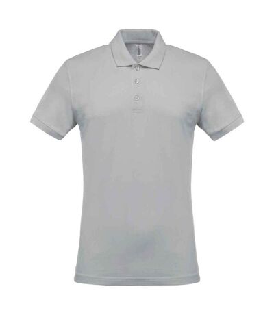 Mens Pique Polo Shirt Snow Grey Kariban