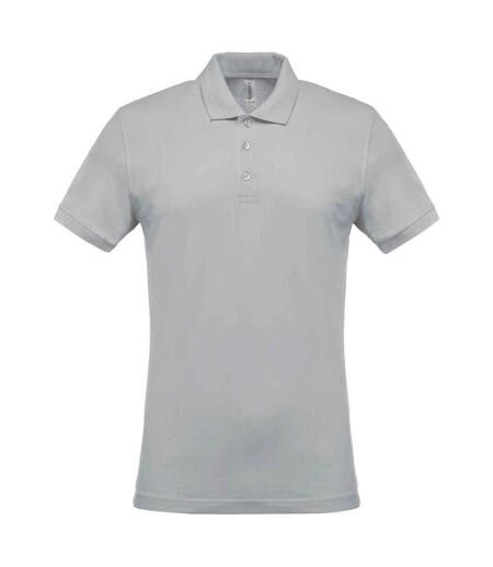 Mens Pique Polo Shirt Snow Grey Kariban