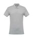 Mens Pique Polo Shirt Snow Grey Kariban-1