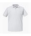 Mens authentic eco piqué polo shirt white Russell